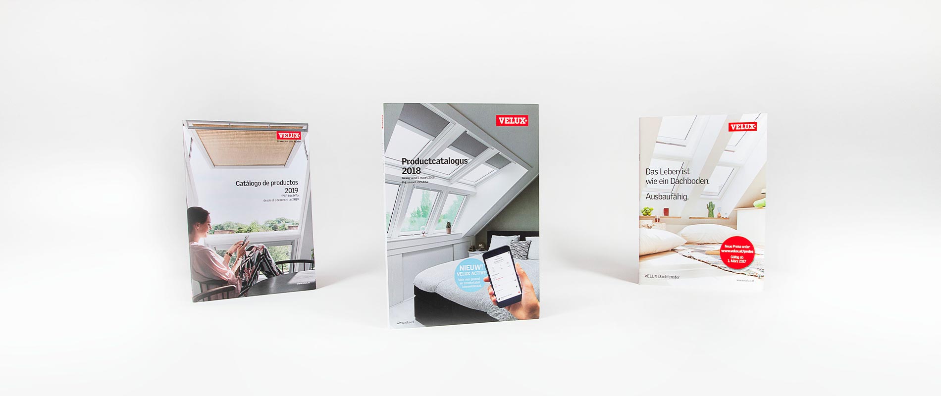 Brochures are our specialty: we have a long-run print line for V2 glued bindings and V1 sewn bindings Corporate catalogues and brochures with V1 binding and V2 binding